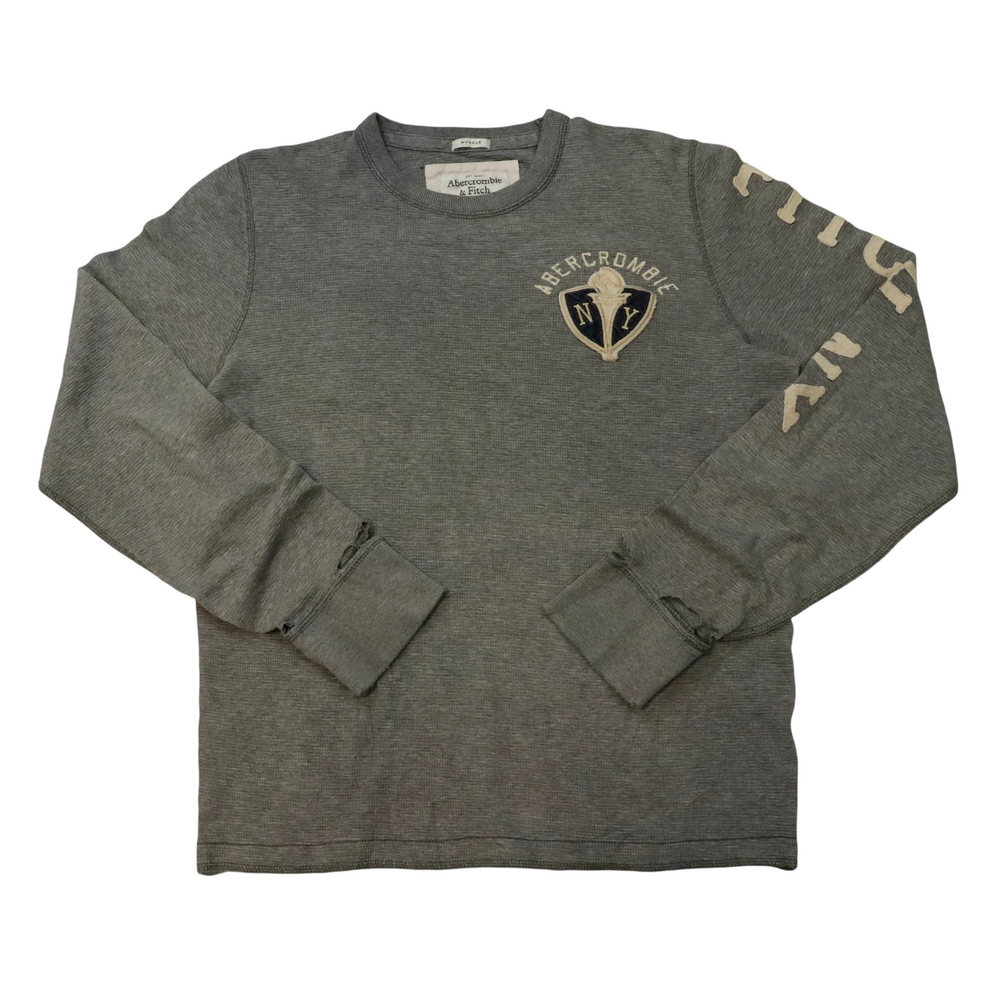Vintage Abercrombie Grey Waffle Long Sleeve Size XL